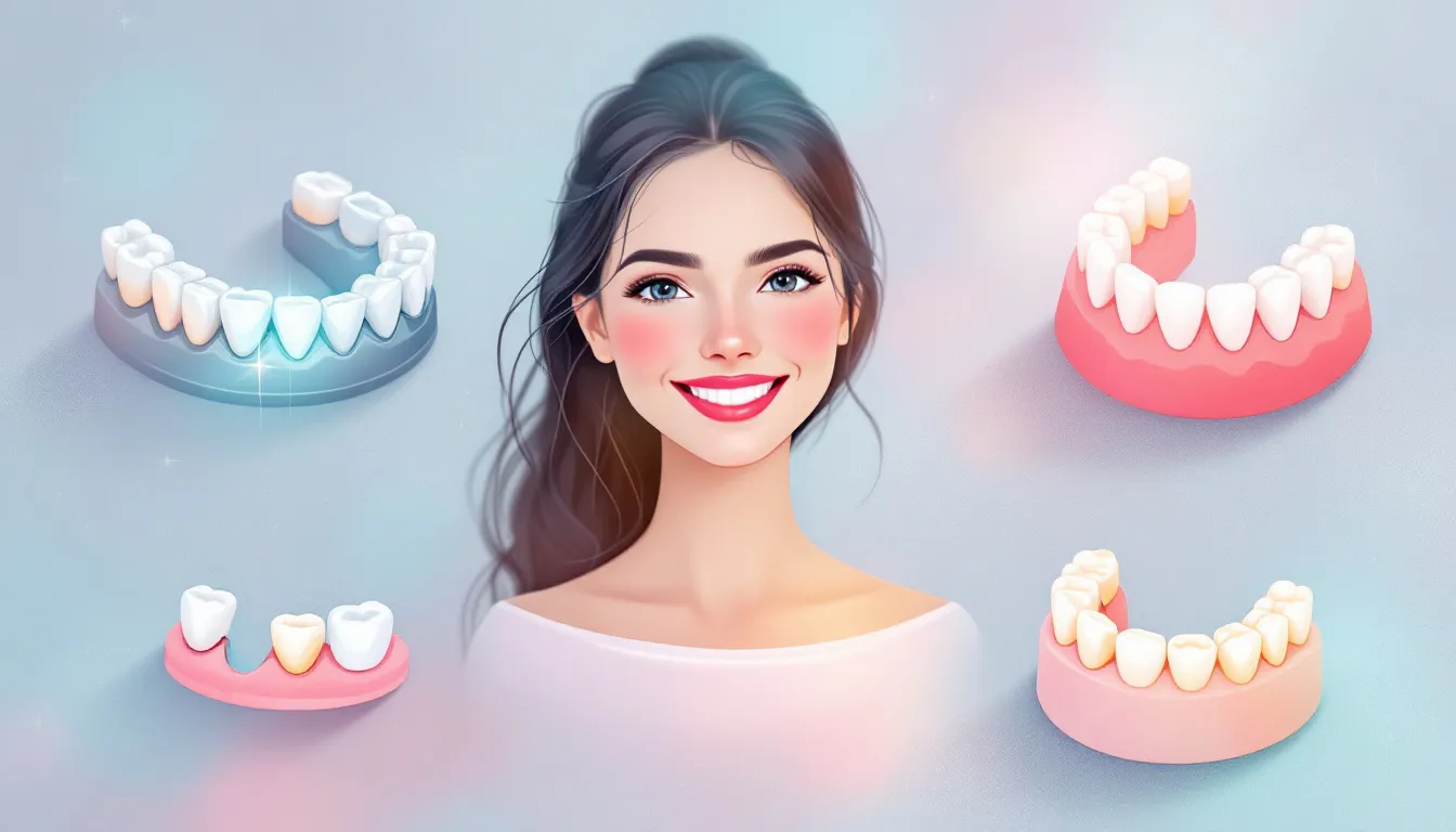 An array of alternative tooth replacement options, including bridges and dentures.