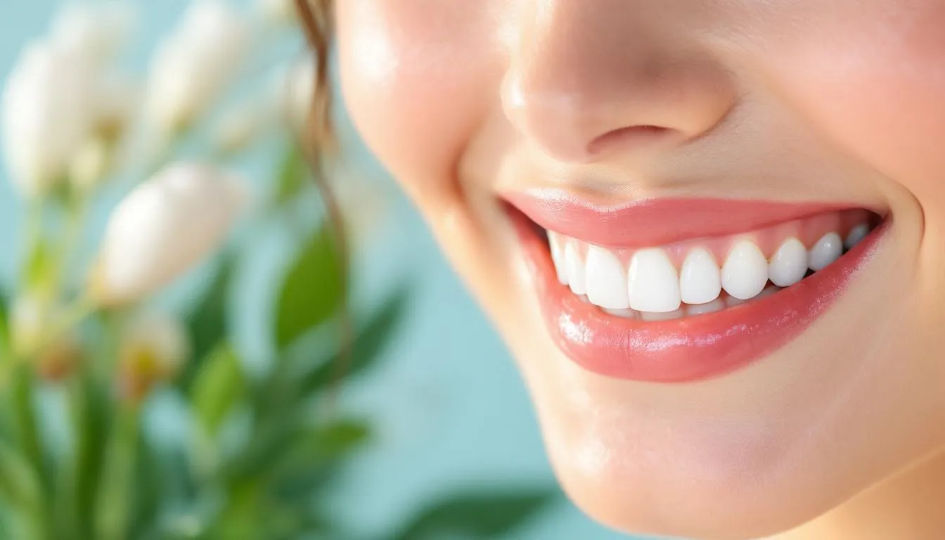 A smiling person showcasing their bright, white teeth, representing professional teeth whitening in Guelph.